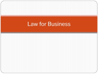 Law for Business. Legal profession