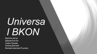 Программа UniversalBkon