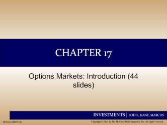 Chapter 17. Options markets: introduction