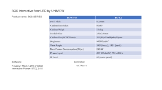 BOS Interactive floor LED by UNIVIEW