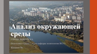 Анализ окружающей среды города Бобруйска