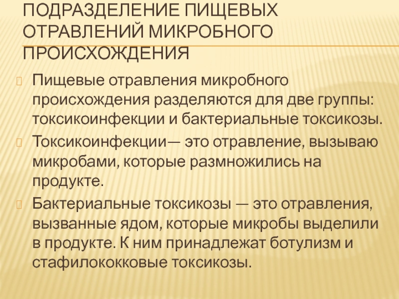 Презентация пищевые отравления микробного и немикробного происхождения