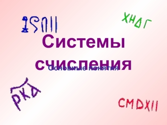 Системы счисления. Основные понятия