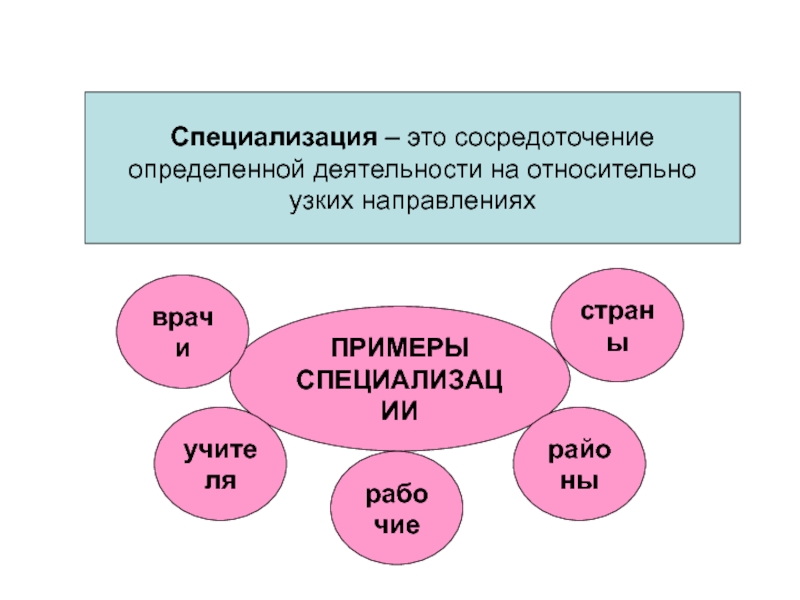 Экономическая специализация это