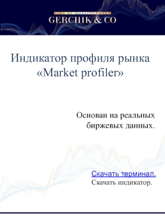 Индикатор профиля рынка Market profiler