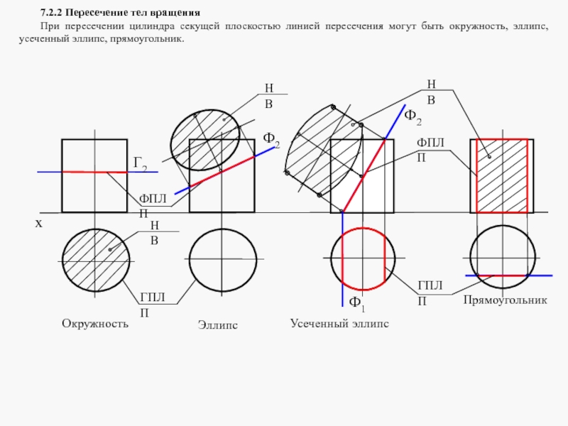 На рисунке цилиндр по эллипсу пересекает плоскость