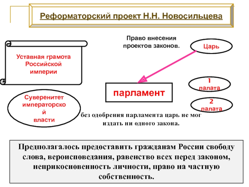 Либеральные проекты новосильцева кратко