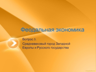 Средневековый город Западной Европы и Русского государства