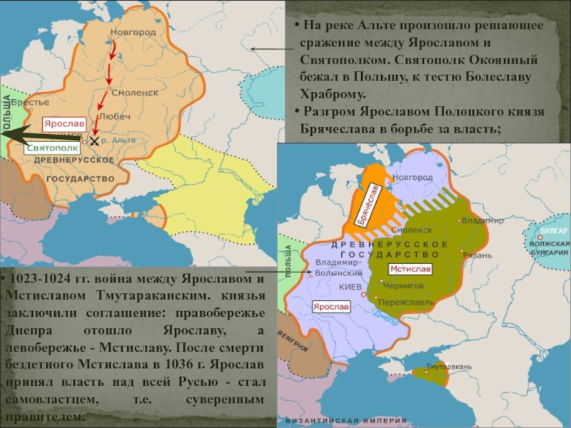 Карта россии при ярославе мудром