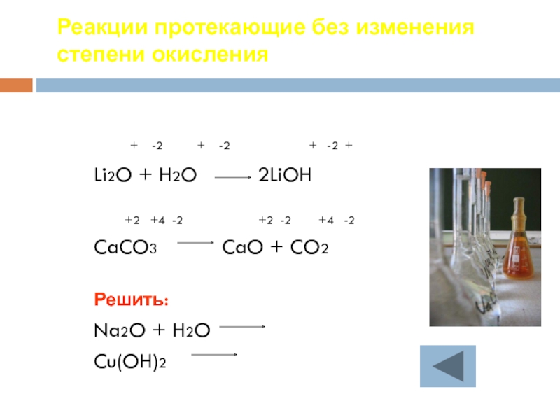 Cao h2o название реакции. Co co2 степень окисления. Определить степень окисления li2o. Реакции протекающие с изменением степени окисления.