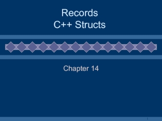 Records C++ Structs