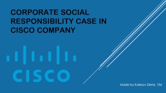 Corporate social responsibility case in Cisco company