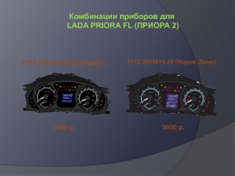 Комбинации приборов для Lada