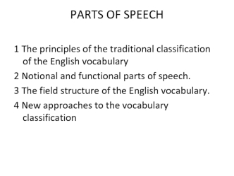 Parts of speech