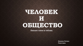 Человек и общество. Анализ схем и таблиц