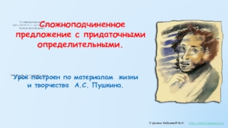 Сложноподчиненное предложение с придаточными определительными