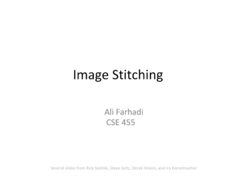 Image Stitching