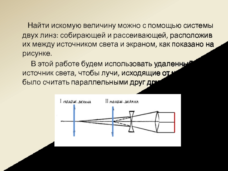 Определение фокусного расстояния собирающей линзы вывод