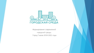 Формирование современной городской среды. Город Глазов 2018-2022 годы