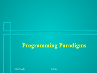 Programming paradigms