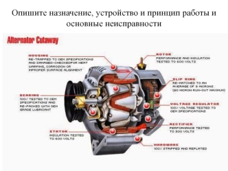 Назначение, устройство и принцип работы и основные неисправности