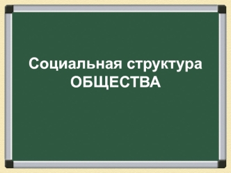 Социальная структура общества