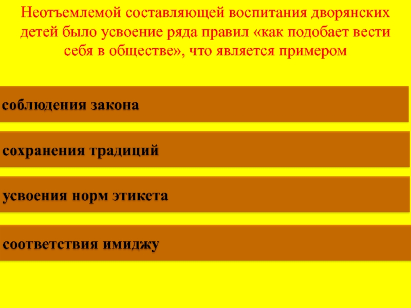 Неотъемлемое составляющее. Условия воспитания в помещичьей среде.