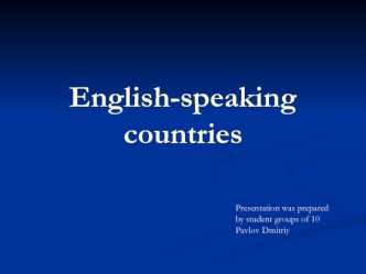 English-speaking countries