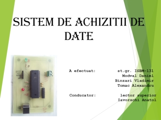 Sistem de achizitii de date