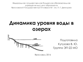 Динамика уровня воды в озерах