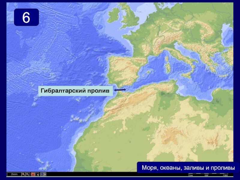 Карта пролива гибралтарского пролива