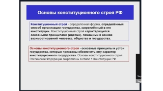 Основы конституционного строя РФ