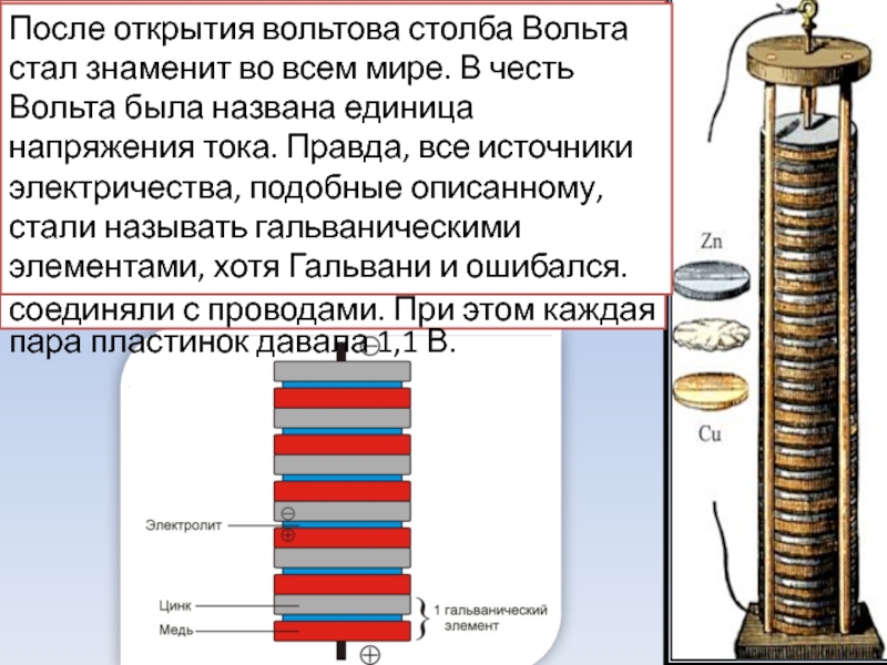 Вольтов столб фото