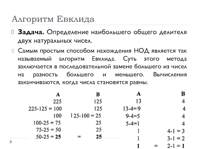 Алгоритм евклида 6 класс математика презентация