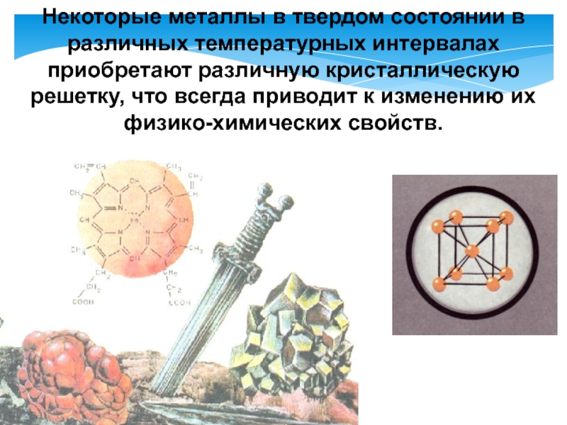 Некоторый металл. Некоторые металлы. Металлическое состояние твердых тел.