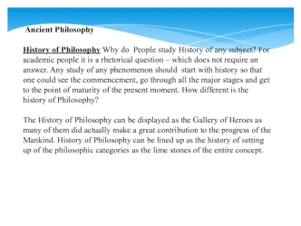 Ancient Philosophy