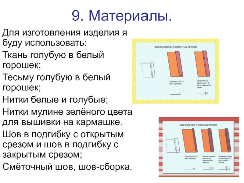 Проект по технологии фартук и косынка 5 класс проект