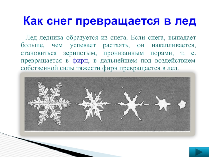 Как образуется снег. Превращение снега. Из чего образуется снег. Превращение снега в Фирн.