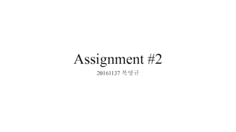 Assignment #2