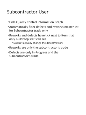 Subcontractor User