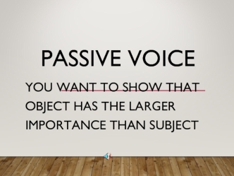 Passive voice