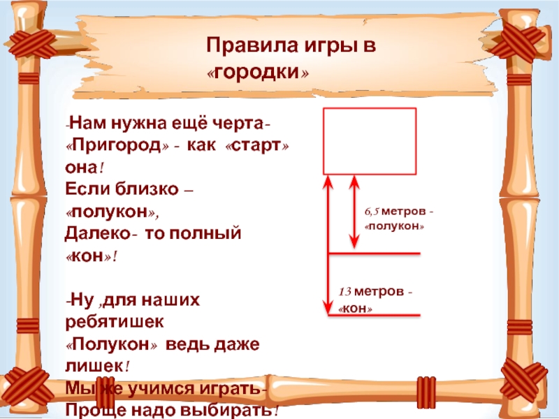 Игра городки правила игры и схема размеры фигур