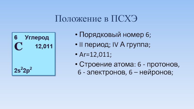 Дать характеристику углерод