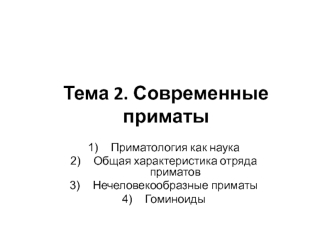 Современные приматы