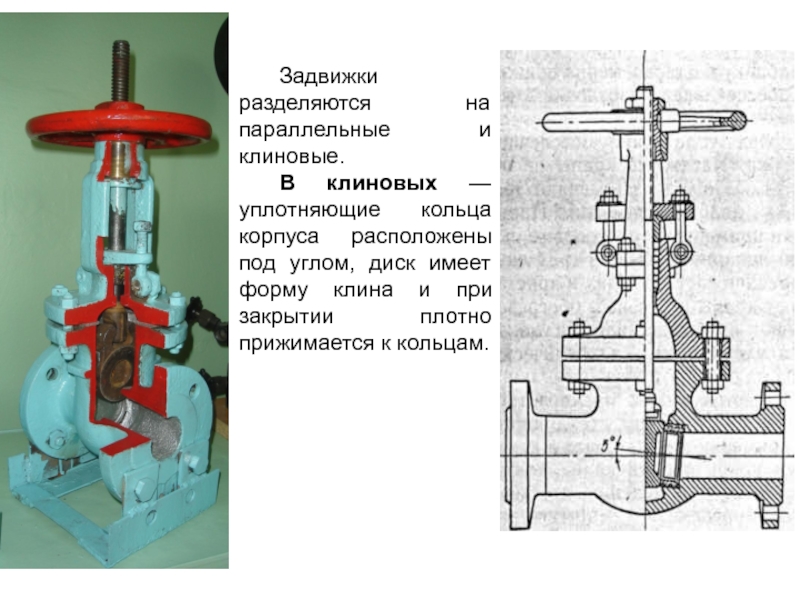 Задвижка закрыта на схеме