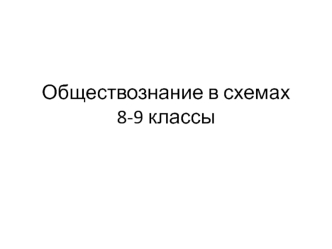 Обществознание в схемах. (8-9 класс)