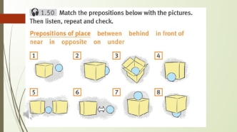 Room. Prepositions of place