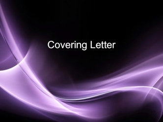 Cover letter