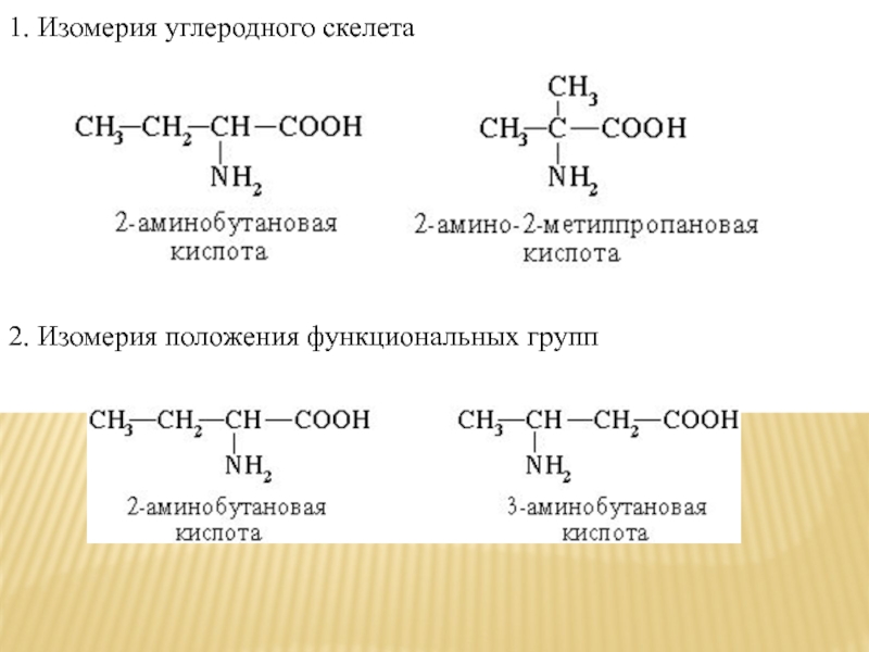 2 аминобутановая кислота формула. Изомерия углеродного скелета Амины номенклатура. 4-Аминобутановая кислота структурная формула. Аминокислоты номенклатура и изомерия.