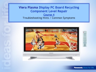 Viera Plasma Display PC Board Recycling. Component Level Repair. Troubleshooting Hints / Common Symptoms